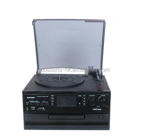 Professional Vintage Design Vinyl Records Player CD USB Cassette Radio Multi Player