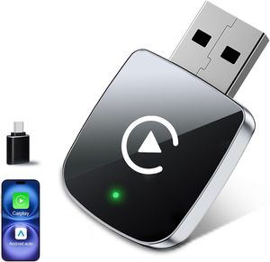 Mini Wireless CarPlay Adapter for iPhone 2 in 1 for Apple CarPlay and Android Auto